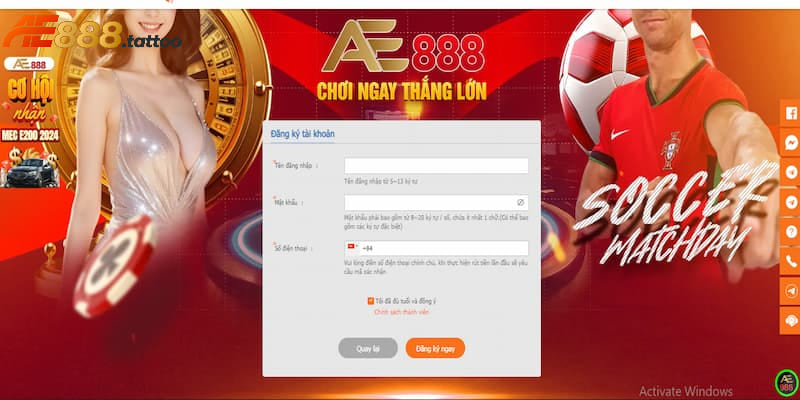 Chi tiết cách đăng ký làm hội viên nhà cái AE888